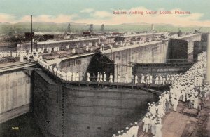 Panama Canal Sailors Visiting Gatun Locks sk4488