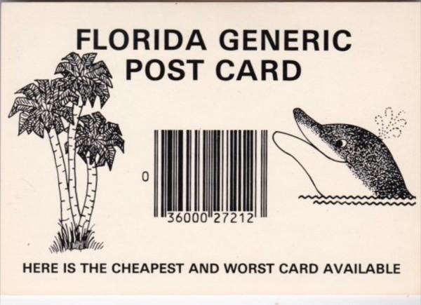 Florida Humour Generic Post Card