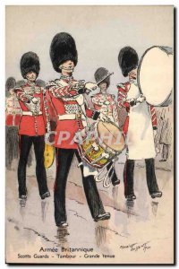 Postcard Former British Army Army Raiments Drum