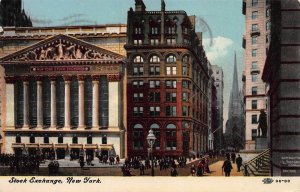 Stock Exchange, Manhattan, New York City, Early Postcard, Used in 1913