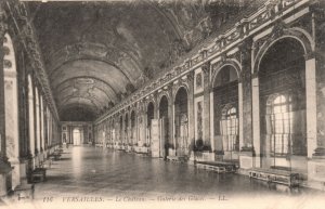 Vintage Postcard 1910's Versailles Le Chateau Galerie des Glaces Paris France FR