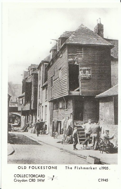 Kent Postcard - Old Folkestone - The Fishmarket c1905 -  U903