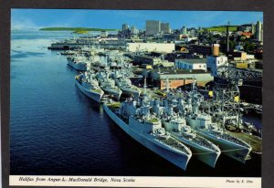 NS Royal Canadian Naval Dockyard Ships Navy Halifax Nova Scotia Carte Postale PC