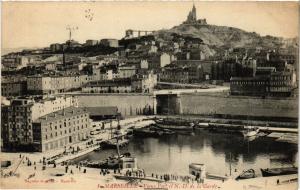 CPA MARSEILLE - Le Vieux Port et N.D. de la Garde (213559)