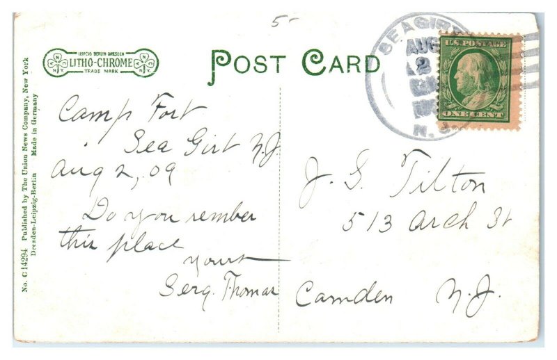 1909 The Butts, Sea Girt, NJ Postcard *5Q(2)12