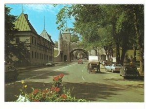 Saint-Louis Gate Viewed From Rue D'Auteuil, Quebec City, Chrome Postcard