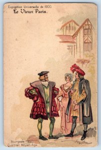 France Postcard Universal Exposition OId Paris Bourgeois Medieval Quarter 1900