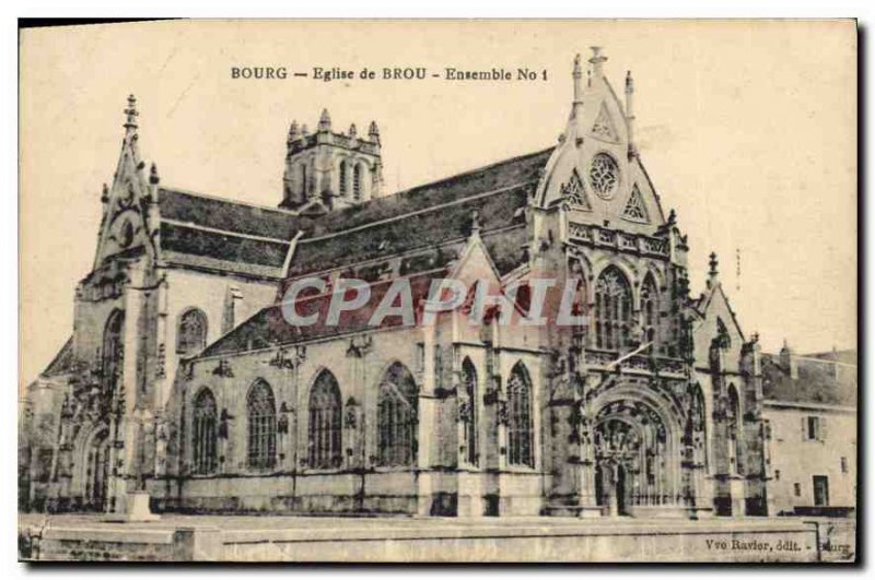 Postcard Old Brou Church Bourg Set 1