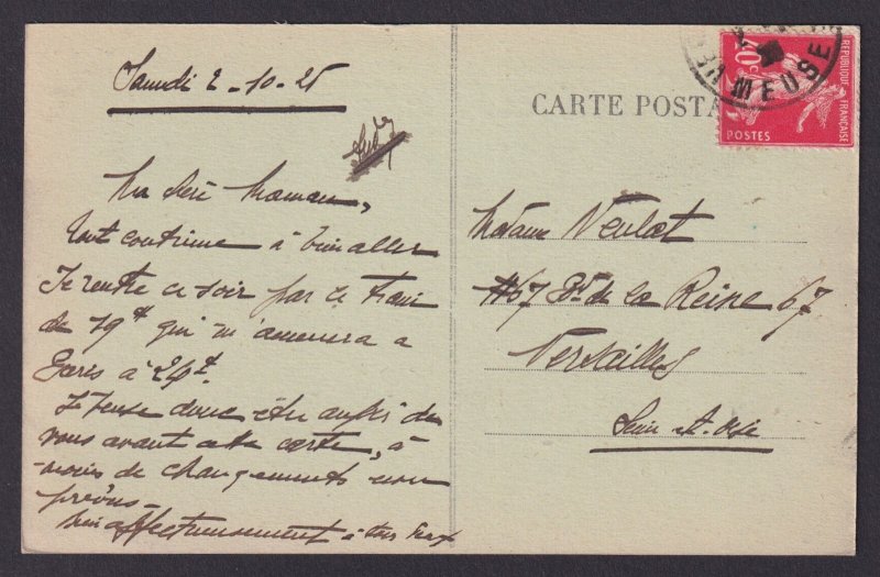 FRANCE 1925, Vintage postcard, Fort Douaumont, Posted