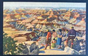 Mint USA Picture Postcard Native Americana Hopi Indians At Gran Canyon Arizona