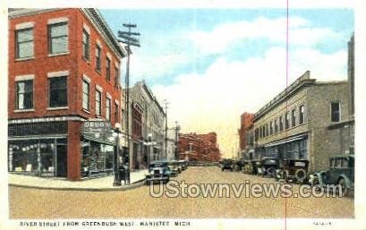 River Street in Manistee, Michigan