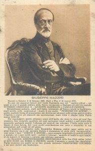 Italian politician journalist activist unification of Italy Giuseppe Mazzini 