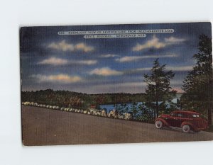 Postcard Moonlight View Of Seventh Lake Adirondack Mts. New York USA