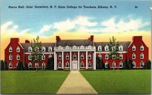 Postcard NY Albany Pierce Hall Girls Dorm State College for Teachers SUNY