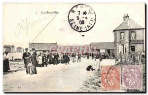 Quiberville - Cafe Restaurant Old Postcard