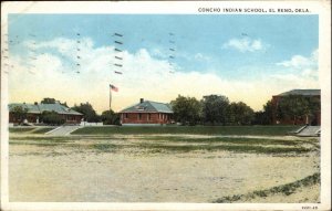 El Reno Oklahoma OK Concho Native American Indian School Postcard