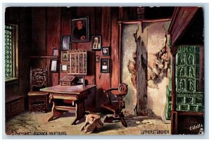 Tuck Postcard Eisenach Wartburg Luther's Room Oilette c1910's Unposted Antique