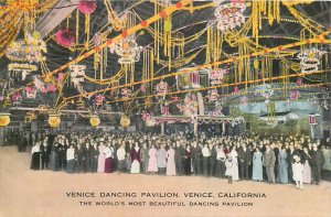 United States Venice California dancing pavilion old postcard