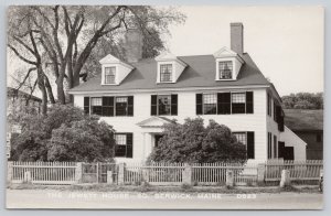 Postcard South Berwick Maine Jewett House White Clapboard 1950s RPPC View