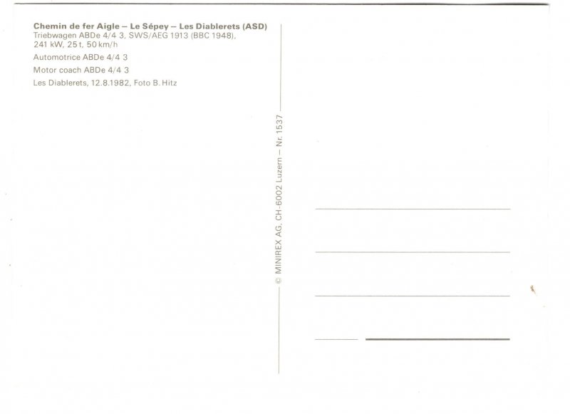 Motor Coach Train, Le Sepey, Switzerland