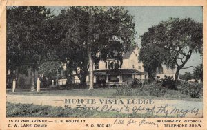 Brunswick Georgia Monte Vista Lodge Vintage Postcard AA51831