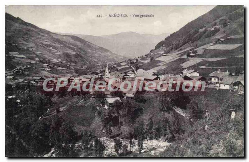 Postcard Old Areches Vue Generale