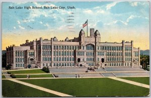 1915 Salt Lake High School Salt Lake City Utah UT Building Posted Postcard