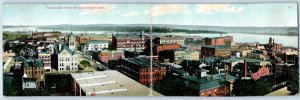 1908 Panoramic View Of Davenport Iowa IA Buildings Street Scene Antique Postcard