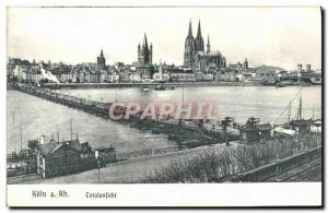 Old Postcard Koln A Rh Totalansicht