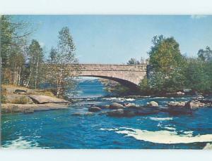 Pre-1980 BRIDGE SCENE Adirondacks - Tupper Lake New York NY H8555