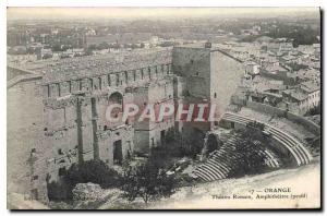 Postcard Ancient Orange Theater Roman Ampitheatre profile