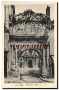 Old Postcard Auxerre Porte Saint Pierre