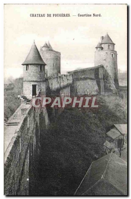 Old Postcard Chateau De Fougeres Courtine North