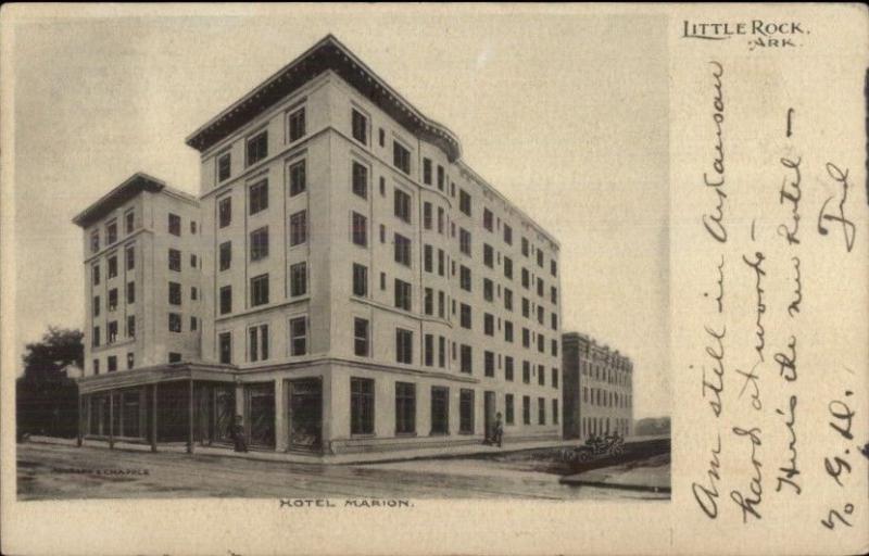 Little Rock AR Hotel Marion c1905 Postcard rpx