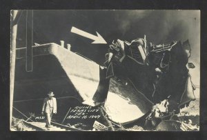 RPPC TEXAS CITY TEXAS OIL REFINERY DISASTER 1947 RUINS REAL PHOTO POSTCARD