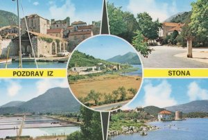 Pozdrav Stona Croatia Fishing Boat 4x Sea Nautical Views Postcard