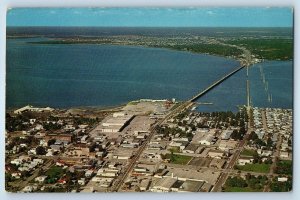 1960 Punta Gorda Florida Postcard Spanish Ponce De Leon Recreation Center Harbor