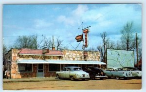 CAMDENTON, Missouri MO ~ Lake of the Ozarks ADAMS CAFE Roadside 1950s Postcard