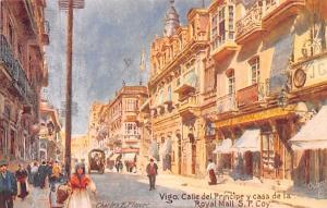 Vigo, Called del Principe y casa de la Charles E Flowers Royal Mail Steam Pac...