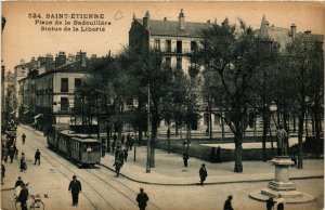 CPA St-ÉTIENNE Place de la Badouillere Staue de la Liberte (401838)