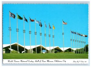 Vintage World Famous National Cowboy Hall Of Fame, Oklahoma City OK Postcard 7XE