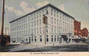 St Francis Hotel Kokomo Indiana 1910c postcard