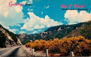 California San Bernardino Mountains Greetings From Rim O'World