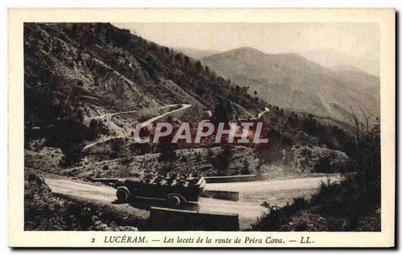 Old Postcard Luceram The laces Route Peira Cava