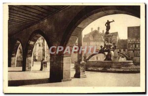 Old Postcard Colmar Fontaine Schwendi