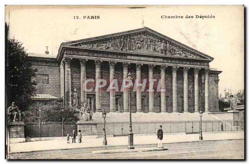 Paris Old Postcard The chamber of deputies