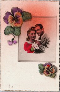 Romantic Couple In Love Vintage RPPC C049