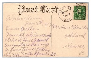 Abilene Kas. Kansas Seelye Thearre Postcard c1913 Horse & Buggies
