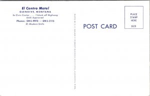 Montana, Glendive - El Centro Motel - [MT-068]