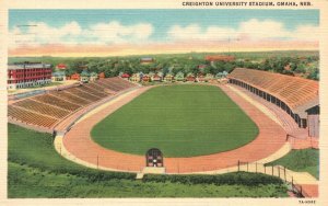 Vintage Postcard 1938 Creighton University Stadium Omaha Nebraska NB Eric Pub.